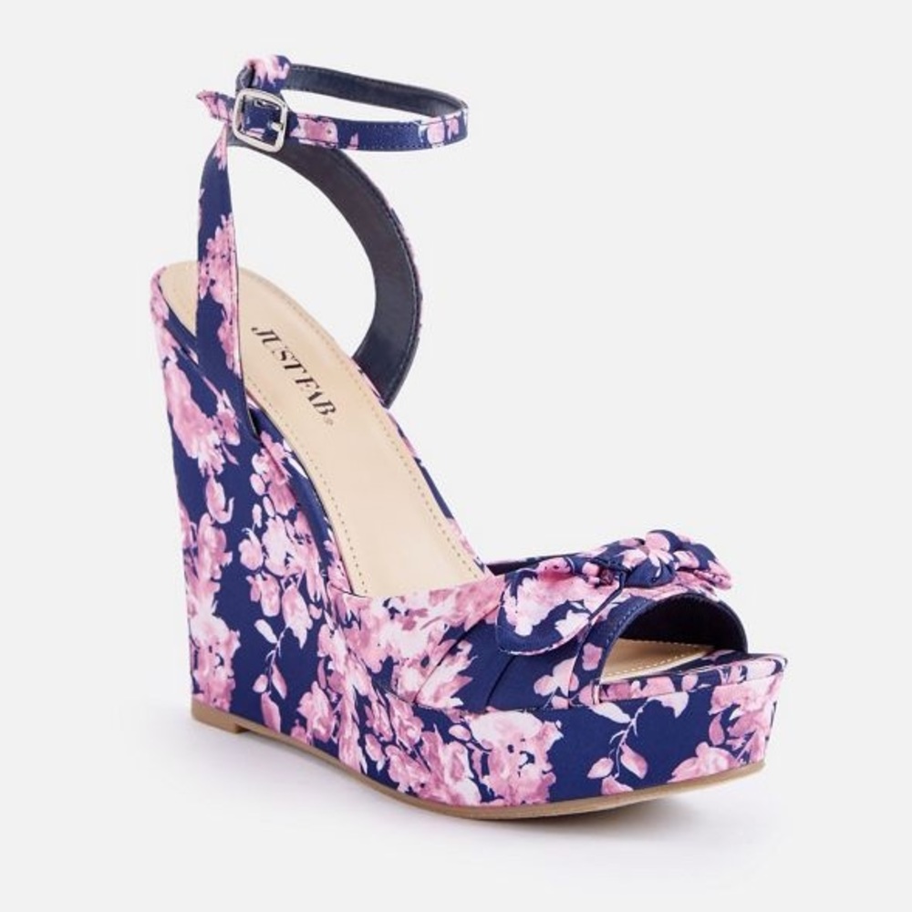 JustFab Floral Wedges
